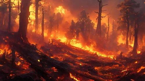 森林火灾视频,火势蔓延，救援行动紧张进行